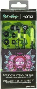NEW iHome Rick and Morty Adult Swim Noise Isolating Earbuds Headphones Phone Mic - Picture 1 of 3