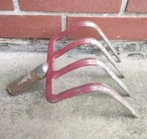 alter Schober Forke Schippe Schaufel 4 Zinken Heugabel Mistgabel Gabel Dunghacke - Bild 1 von 7