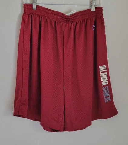Vintage Champion Jersey Knit Shorts Oklahoma Sooners Sz XL Red Cover