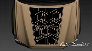 2016 - 2023 TOYOTA TACOMA HOOD VINYL DECAL STICKER RACING GRAPHIC STRIPE - Picture 1 of 6