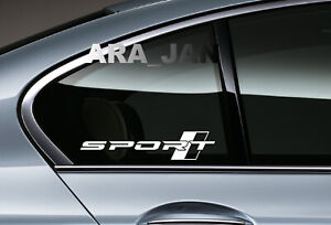 SPORT Car Sticker Decal racing stripe window emblem logo motorsport PAIR