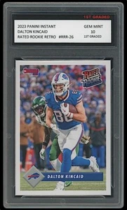 Dalton Kincaid 2023 Panini Instant 1st Graded 10 Retro Rated Rookie Card Bills - Picture 1 of 1