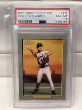 2005 Topps Turkey Red #272 Justin Verlander RC PSA 8 Rookie