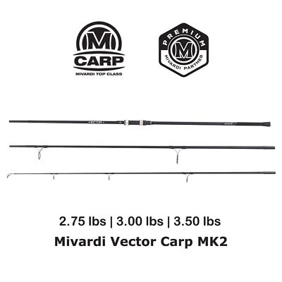 Mivardi Vector Carp MK2 Karpfenrute 3-teilig 2.75 - 3.50 lbs Karpfen Steckruten - Bild 1 von 4