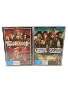 Pirates of the Caribbean 3 4 DVD Bundle Stranger Tides Worlds End R4 Brand New - Picture 1 of 22
