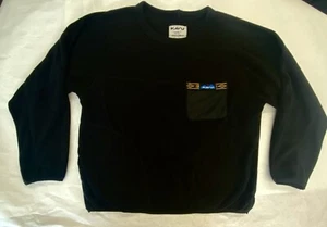 Kavu Cavanaugh Womens Medium Fleece Pullover Black Striped Trim On Chest Pocket - Picture 1 of 20