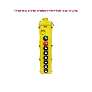 8-BUTTON PENDANT, 6 SINGLE-SPEED SWITCHES WITH MAINTAINED ON/OFF (SBP2-8-WH) - Picture 1 of 4