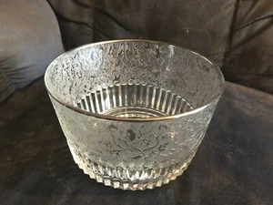 GORGEOUS PADEN CITY FROSTED GLADES ETCH # 545 SPRING ORCHARD ICE BUCKET 1930s - Picture 1 of 12