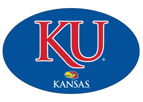KANSAS BLOCK LETTER OVAL MAGNET-KANSAS JAYHAWKS CAR MAGNET-NEW FOR 2016! Cover