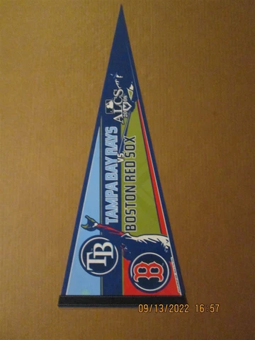 MLB Tampa Bay Rays vs. Red Sox Vintage 2008 ALCS Team Logos Baseball Pennant Cover