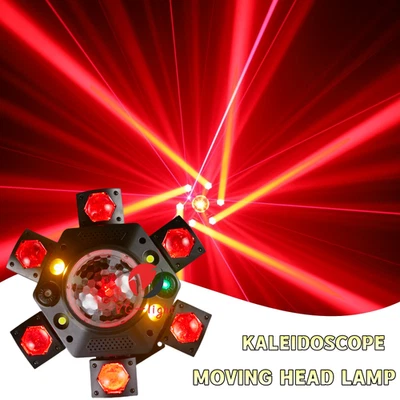 120W RGBW Beam Moving Head LED DMX Laser Strobe 6-Arms Disco Stage Light - Image 1 of 4
