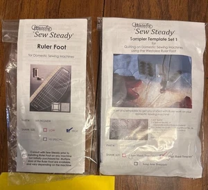 Cucire Steady Free Motion Template Kit righello piede e campionatore modello set gambo alto - Foto 1 di 7
