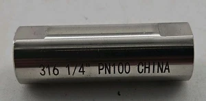 Válvula de retención de resorte de 1/4" - Acero inoxidable 316 - PN100 - Hembra x Hembra - Imagen 1 de 3