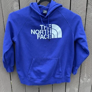 The North Face Purple White Big Logo Hoodie Pullover Sweatshirt Women’s XL - Picture 1 of 6