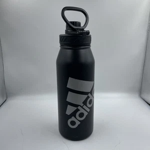 Schwarze Adidas Metall Trinkflasche 32 oz 1 Liter - warm/kalt doppelwandig isoliert - Bild 1 von 9