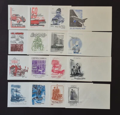 US Lot of 16 First Day Covers without Stamps, Old transportation Cachets, Unused - Image 1 of 4