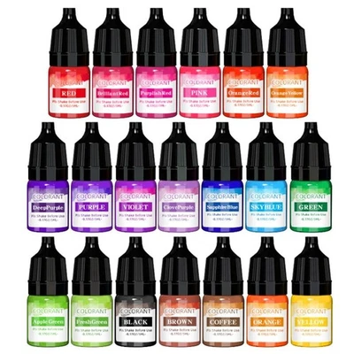 20 Color Liquid Colorant DIY Candle Soap Coloring Dye  Candle Making - Image 1 of 4