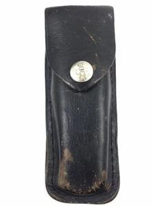 Cuchillos Buck antiguos cuero negro 110 plegable cuchillo de bolsillo funda bolsa 3178-MX - Imagen 1 de 6