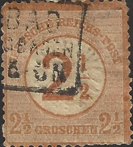 Germany Scott #19 Used VF 2 1/2 Gr 1872 Eagle w/ Large Shield Stamp CV 67.50 - Picture 1 of 1