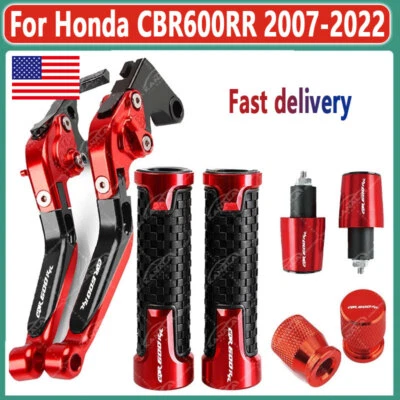 For Honda CBR600RR CNC Adjustable Brake Clutch Levers Handle Grips 2007-2022 Foto 1 de 2