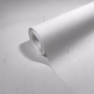 Tapete Weiß Betonoptik Betontapete Uni Wohnzimmer Schlafzimmer Made in Germany - Bild 1 von 4