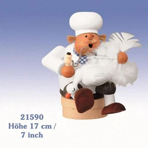 Räuchermann Kantenhocker Koch mit Gans BxTxH= 13x12x16cm NEU Rauchen Rauchfigur - Picture 1 of 1