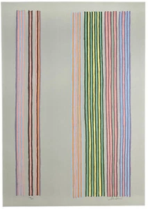 Gene Davis Signed Limited Edition 1980 Silkscreen Royal Curtain Fine Art - Picture 1 of 9