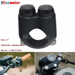 Motorcycle 1'' Handlebar Control Momentary Switch Button M-Switch For Cafe Racer - Picture 1 of 9