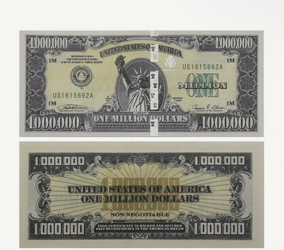 $1,000,000 One Million Dollar Bill Novelty Collectible Money USA -Ships Same Day - Image 1 of 4