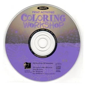Print Activities: Coloring Workshop (Ages 5-8) (CD, 1998) PC/Mac - NEW in SLEEVE - Picture 1 of 3