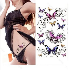 Beauty Removable Waterproof Temporary Tattoo Butterfly Tattoo Body Art Sticker - Picture 1 of 8