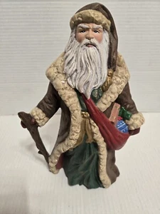 Statua San Nicola Vintage 1996 Babbo Natale Decorazione Natalizia Alta 10 Pollici - Foto 1 di 8