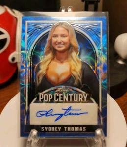 2024 Leaf Pop Century Auto Sydney Thomas Blue Refractor /59 Mike Tyson Jake Paul - Picture 1 of 2