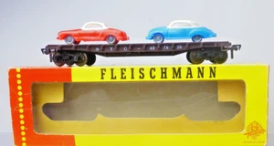 Fleischmann 1425 ; US-Flat Car NYC mit 2 Hammer-PKW, in OVP /X593 - Bild 1 von 5