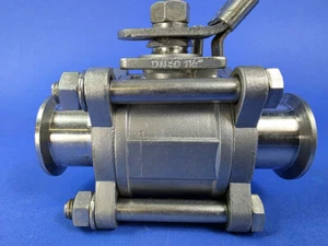 Ball Valve 1-1/2" CF8M Valve RND71 1000 WOG SS 316 Sanitary - Picture 1 of 5