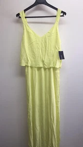 ZARA NUEVO VESTIDO LARGO CON TOP EN CAPAS AMARILLO CLARO TALLA XS Ref. 5149/027 - Imagen 1 de 1