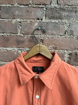 Beams Plus Men’s Moleskin Work Shirt, Sz XL, Orange 100% Cotton, Japan - Image 1 of 4