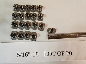 Steel Narrow Base Weld Nuts 5/16"-18, 7/8" Base Lgth 3/8" Barrel Hgth Lot Of 20 - Picture 1 of 5