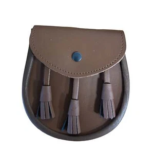 Day Sporran de cuero marrón de Margaret Morrison - Imagen 1 de 1