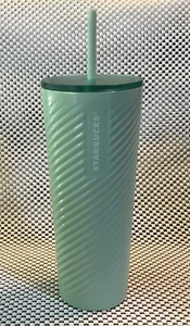 NEU 2023 STARBUCKS 24oz EDELSTAHL MINTGRÜN SWIRL TUMBLER ~ KALTGETRÄNK - Bild 1 von 11