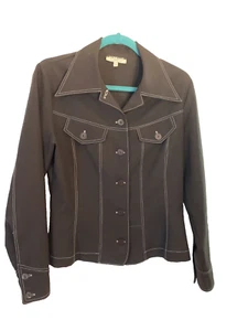 Le Chateau M  Brown Stretch Jacket Sportswear Made in Canada - Picture 1 of 7