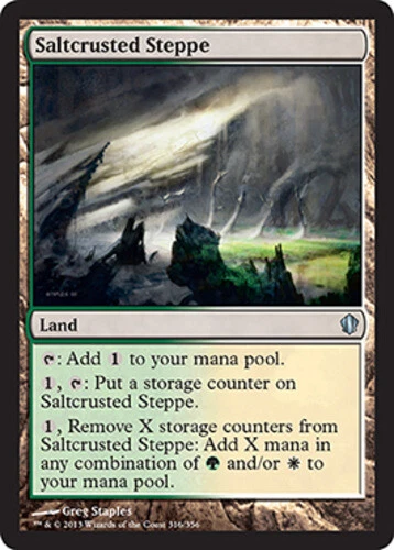 Saltcrusted Steppe ~ Lightly Played Commander 2013 MTG Magic UltimateMTG Land Ca - Image 1 of 1