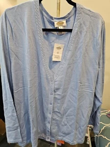 TALBOTS Light Blue Cardigan Sweater Women’s Size 3X NWT - Picture 1 of 6