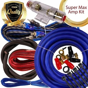 Warzone 4500 WATTS 4 Gauge Car Amplifier Installation Wiring Kit Amp 4Ga COPPER - Picture 1 of 9