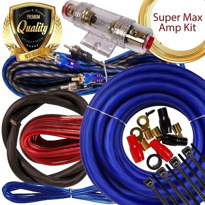 GRAVITY Warzone 4500 WATTS 4 Gauge Car Amplifier Installation Wiring Kit Amp 4Ga COPPER