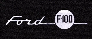 1957-1960 Ford Truck Floor Mats Embroidered F100 80/20 Loop Carpet Black - Bild 1 von 9