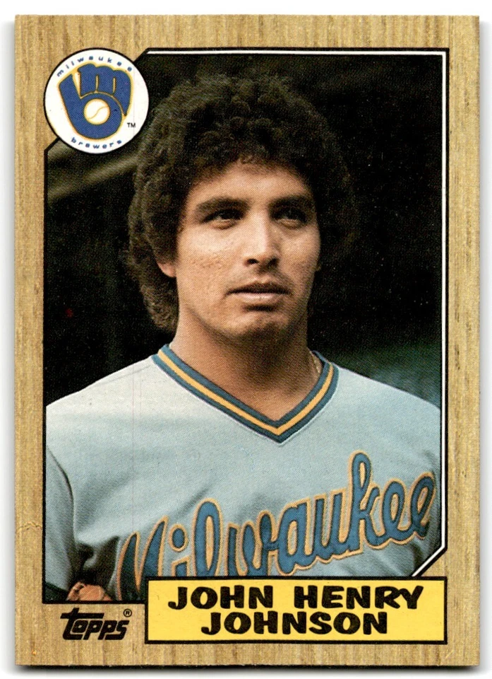 1987 Topps John Henry Johnson Milwaukee Brewers #377 - Image 1 of 2
