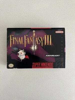 Final Fantasy III 3 (Super Nintendo SNES) Complete Box CIB Map Manual GENUINE - Image 1 of 4