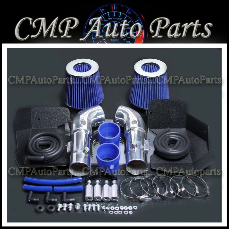 AZUL fit 2008-2013 INFINITI G37 3.7 3.7L KIT DUPLO DE ENTRADA DE AR FRIO SISTEMAS - Imagem 1 de 1