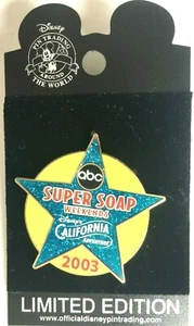DISNEY'S ABC SUPER SOAP WEEKEND LIMITED EDITION 1500 VINTAGE 2003 PIN BRAND NEW - Picture 1 of 2